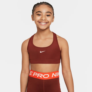 Nike Kids Swoosh Sports Bra | Dark Team Red/White