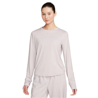 Nike Womens One Classics Dri-FIT Long-Sleeve Top | Platinum Violet/Black