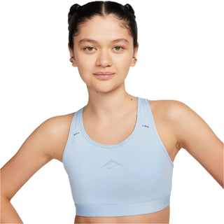 Nike Womens Trail On The Run Sports Bra | Light Armory Blue/Ashen Slate