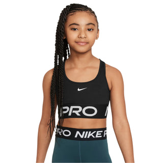 Nike Kids Pro Swoosh Dri-FIT Bra | Black/White