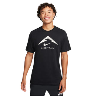 Nike Mens Dri-FIT Trail Running Logo Tee | Black