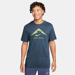 Nike Mens Dri-FIT Trail Running Logo Tee | Thunder Blue