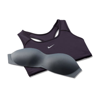 Nike Womens Swoosh Medium Support Bra | Gridiron/White