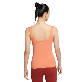 NIKE WOMENS YOGA LUXE TANK TOP | HEALING ORANGE/APRICOT AGATE - Taskers Sports