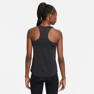 NIKE WOMENS ONE DRI-FIT SLIM FIT TANK | BLACK/WHITE - Taskers Sports