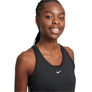 NIKE WOMENS ONE DRI-FIT SLIM FIT TANK | BLACK/WHITE - Taskers Sports