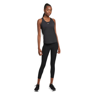 NIKE WOMENS ONE DRI-FIT SLIM FIT TANK | BLACK/WHITE - Taskers Sports