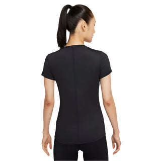 NIKE WOMENS ONE SS SLIM TOP | BLACK/WHITE - Taskers Sports