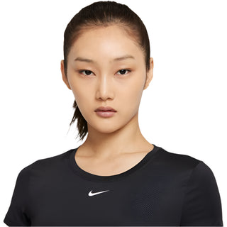 NIKE WOMENS ONE SS SLIM TOP | BLACK/WHITE - Taskers Sports