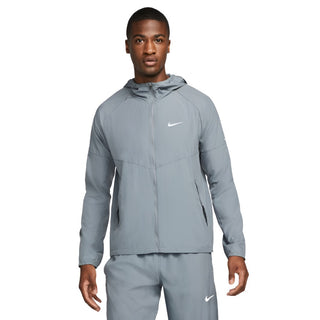 NIKE MENS REPEL MILER RUNNING JACKET | SMOKE GREY/REFLECTIVE SILVER