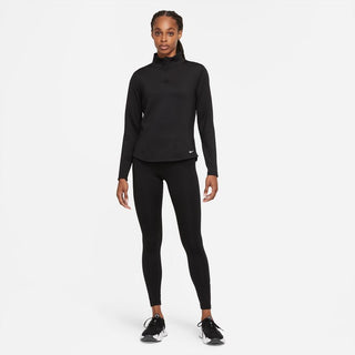 NIKE WOMENS THERMA-FIT ONE 1/2 ZIP | BLACK/WHITE - Taskers Sports