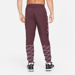 NIKE MENS DRI-FIT RUN DIVISION CHALLENGER WOVEN PANTS | BURGUNDY CRUSH/REFLECTIVE SILVER - Taskers Sports