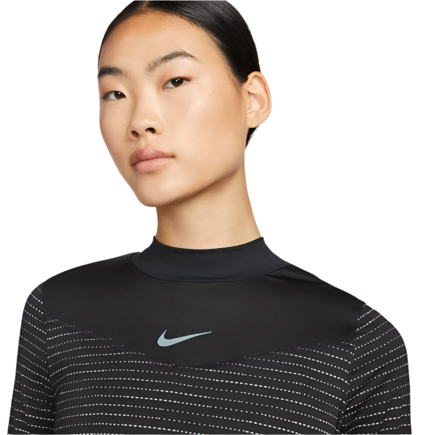 NIKE WOMENS DRI FIT RUN DIVISION LONG SLEEVE RUNNING TOP BLACK