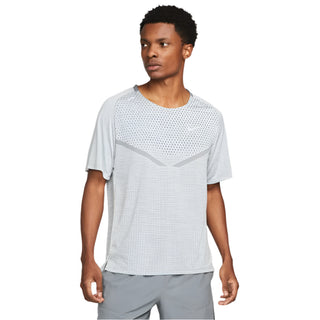 NIKE MENS DRI-FIT ADV TECHKNIT ULTRA SHORT SLEEVED TOP | SMOKE GREY/REFLECTIVE SILVER - Taskers Sports