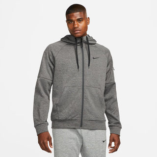 Nike Mens Therma-FIT FZ Fitness Hoodie | Charcoal Heather/Dark Smoke Grey
