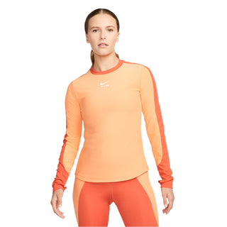 NIKE WOMENS AIR DRI-FIT LS RUNNING TOP | ORANGE TRANCE