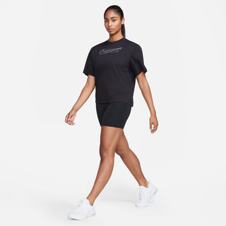 Nike Womens Dri-FIT One Women's High-Waisted 7" Shorts | Black/White