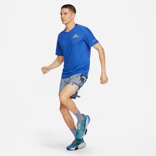 Nike DRI-FIT Trail Solar Chase Short Sleeved Tee | Game Royal/Citron Pulse