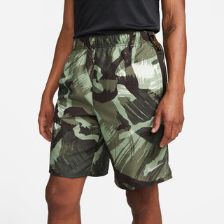 Nike Mens Dri-FIT Challenger 9" Unlined Versatile Shorts | Oil Green/Velvet Brown/Reflective Silver