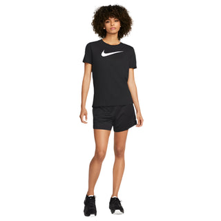 Nike Womens Dri-FIT Swoosh Tee | Black/White