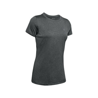 UNDER ARMOUR WOMENS TECH CREW TEE | CARBON HEATHERED - Taskers Sports