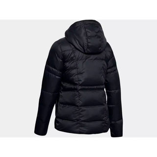 UNDER ARMOUR WOMENS ARMOUR DOWN HOODED JACKET | BLACK / JET GREY - Taskers Sports