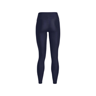 UNDER ARMOUR WOMENS HEATGEAR ARMOUR NO-SLIP WAISTBAND BRANDED FULL-LENGTH LEGGINGS | MIDNIGHT NAVY - Taskers Sports