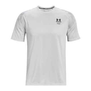 UNDER ARMOUR MENS ARMOUR PRINT SHORT SLEEVED TEE | HALO GREY - Taskers Sports