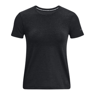 UNDER ARMOUR WOMENS SEAMLESS STRIDE SHORT SLEEVED TEE | BLACK