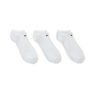 NIKE EVERYDAY CUSHION NO SHOW SOCKS 3 PACK | WHITE/BLACK - Taskers Sports