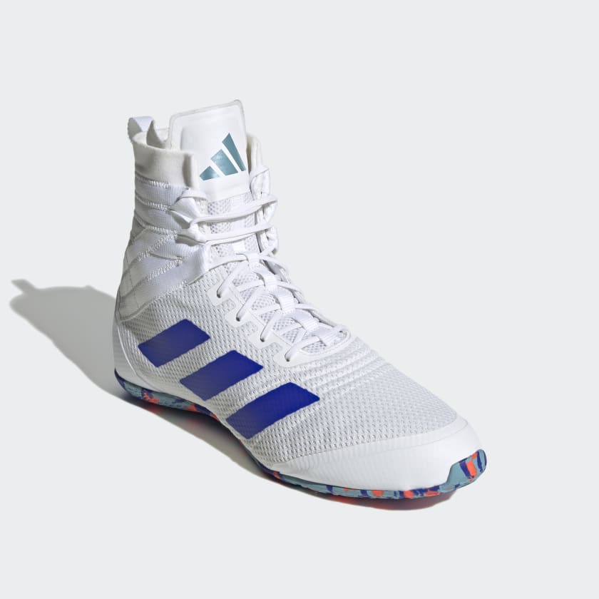 Adidas Speedex 18 Boxing Boots Cloud White/Lucid Blue Taskers Sports