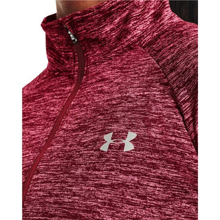 UNDER ARMOUR WOMENS TECH TWIST 1/2 ZIP | BLACK ROSE - Taskers Sports