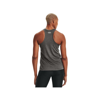 UNDER ARMOUR WOMENS TECH TANK | CARBON HEATHERED - Taskers Sports