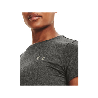 UNDER ARMOUR WOMENS TECH CREW TEE | CARBON HEATHERED - Taskers Sports