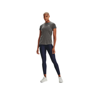 UNDER ARMOUR WOMENS TECH CREW TEE | CARBON HEATHERED - Taskers Sports