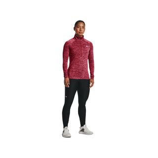 UNDER ARMOUR WOMENS TECH TWIST 1/2 ZIP | BLACK ROSE - Taskers Sports