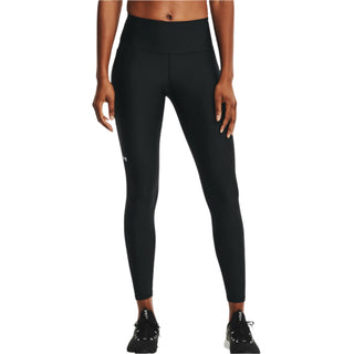 UNDER ARMOUR WOMENS HEATGEAR® ARMOUR NO-SLIP WAISTBAND BRANDED FULL-LEGNTH LEGGINGS | BLACK - Taskers Sports