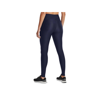 UNDER ARMOUR WOMENS HEATGEAR ARMOUR NO-SLIP WAISTBAND BRANDED FULL-LENGTH LEGGINGS | MIDNIGHT NAVY - Taskers Sports