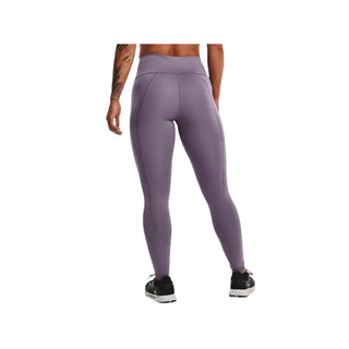 UNDER AMOUR WOMENS RUSH NO-SLIP WAIST BAND FULL LENGTH LEGGINGS | CLUB PURPLE/IRIDESCENT - Taskers Sports