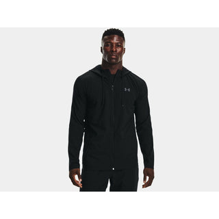 UNDER ARMOUR MENS WOVEN PERFORATED WINDBREAKER | BLACK - Taskers Sports