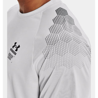 UNDER ARMOUR MENS ARMOUR PRINT SHORT SLEEVED TEE | HALO GREY - Taskers Sports