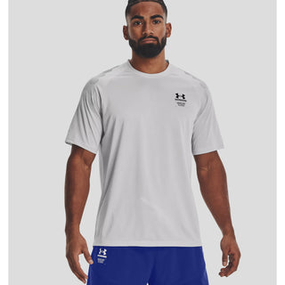 UNDER ARMOUR MENS ARMOUR PRINT SHORT SLEEVED TEE | HALO GREY - Taskers Sports