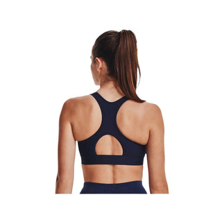 UNDER ARMOUR WOMENS HEATGEAR MID PADLESSS SPORTS BRA | MIDNIGHT NAVY - Taskers Sports