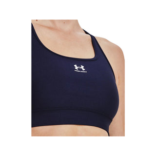 UNDER ARMOUR WOMENS HEATGEAR MID PADLESSS SPORTS BRA | MIDNIGHT NAVY - Taskers Sports