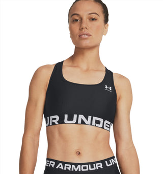 Under Armour Womens HeatGear Armour Mid Branded Bra | Black