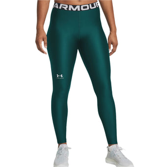 Under Armour Womens Heat Gear Authentics Leggings | Hydro Teal/White