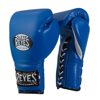 CLETO REYES LEATHER SPARRING GLOVES LACE |  BLUE - Taskers Sports