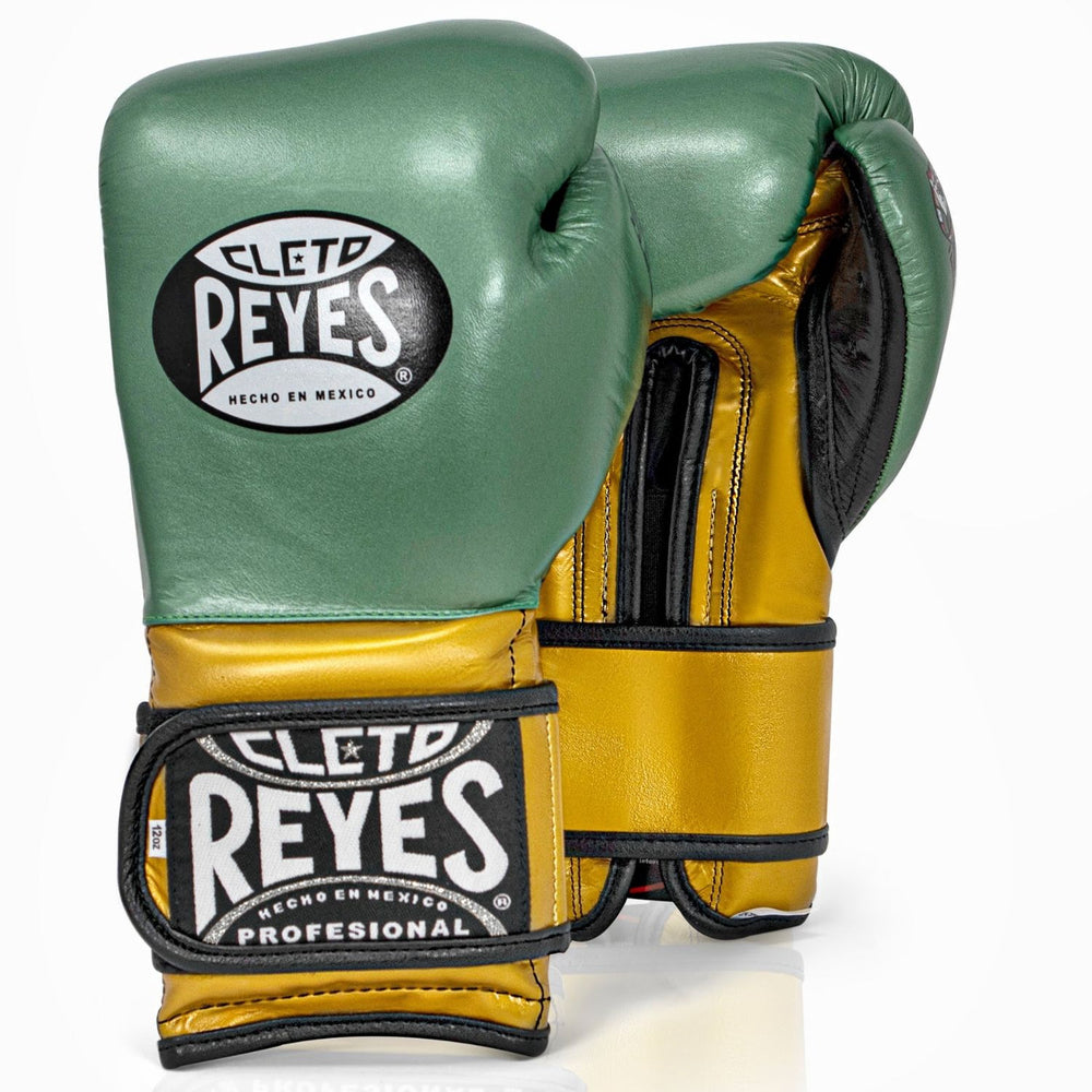 CLETO REYES BOXING GLOVES STRAP GREEN/GOLD WBC Taskers Sports
