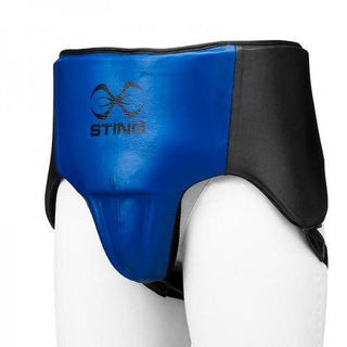 STING PRO LEATHER ABDOMINAL GUARD ORION | DARK GREY BLUE - Taskers Sports