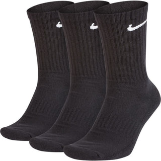 NIKE UNISEX EVERYDAY CUSHIONED TRAINING CREW SOCKS 3PACK | BLACK